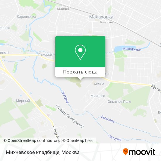 Карта Михневское кладбище