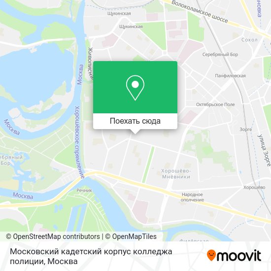 Карта Московский кадетский корпус колледжа полиции