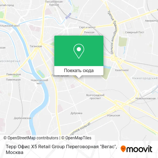 Карта Терр Офис X5 Retail Group Переговорная "Вегас"