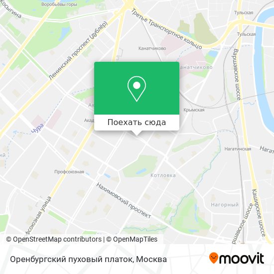 Карта Оренбургский пуховый платок