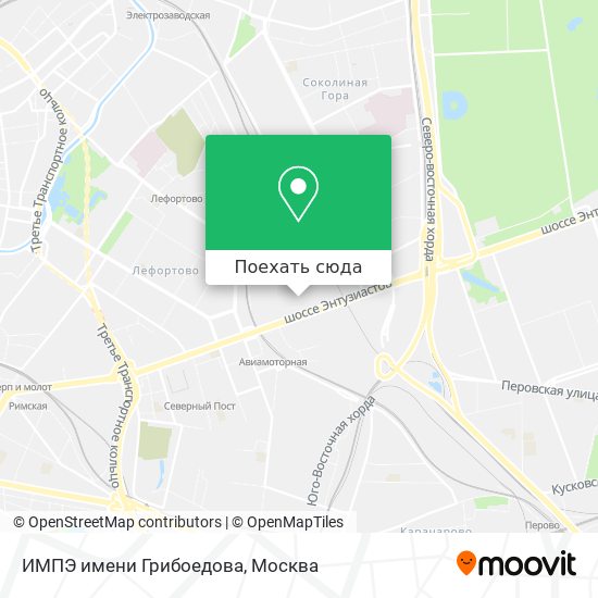 Карта ИМПЭ имени Грибоедова