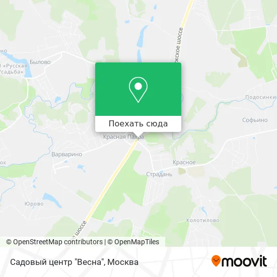 Карта Садовый центр "Весна"