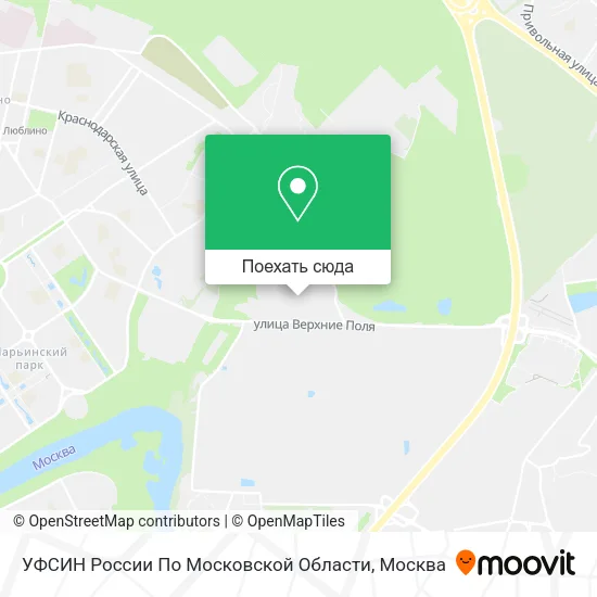 Карта УФСИН России По Московской Области