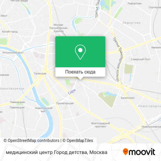 Карта медицинский центр Город детства