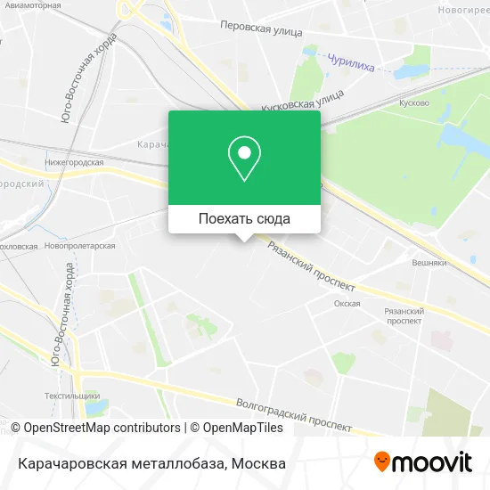 Карта Карачаровская металлобаза
