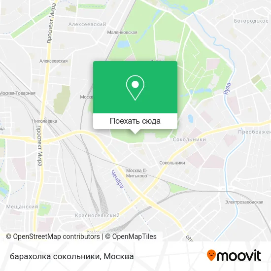 Карта барахолка сокольники