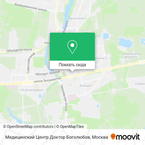 Карта Медицинский Центр Доктор Боголюбов