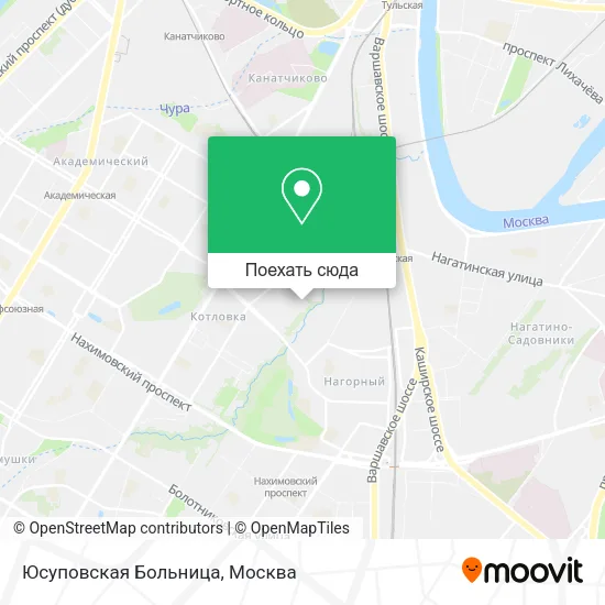 Карта Юсуповская Больница