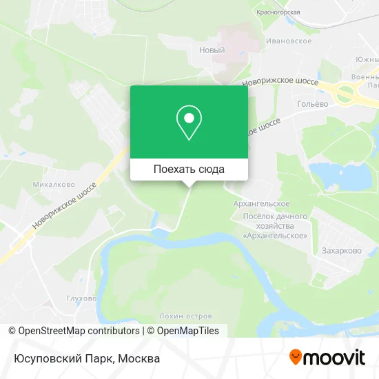 Карта Юсуповский Парк