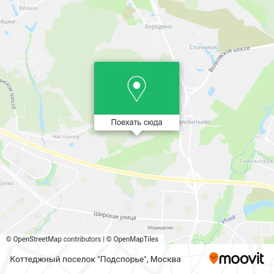 Карта Коттеджный поселок "Подспорье"