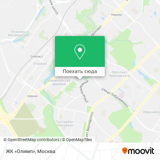 Карта ЖК «Олимп»