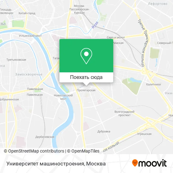 Карта Университет машиностроения