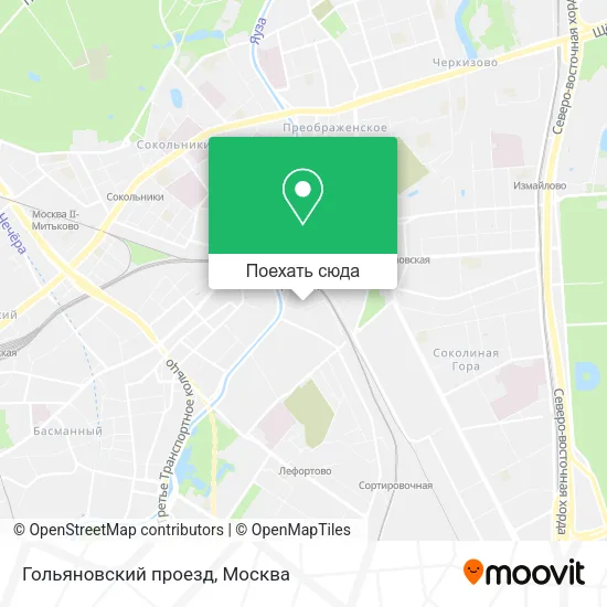 Карта Гольяновский проезд