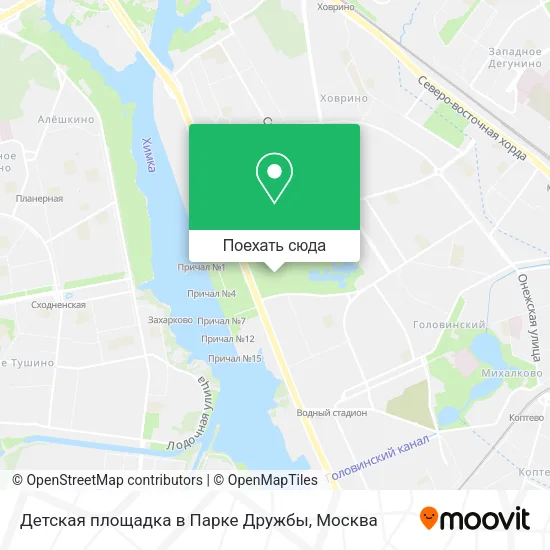 Карта Детская площадка в Парке Дружбы