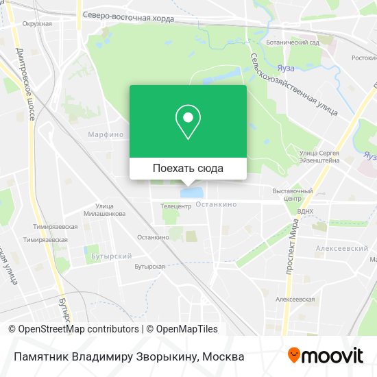 Карта Памятник Владимиру Зворыкину