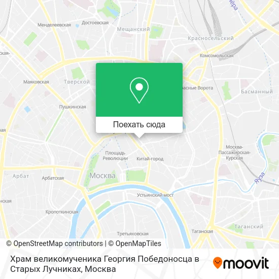 Карта Храм великомученика Георгия Победоносца в Старых Лучниках