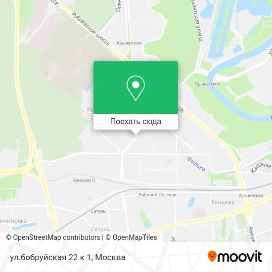 Карта ул.бобруйская 22 к 1