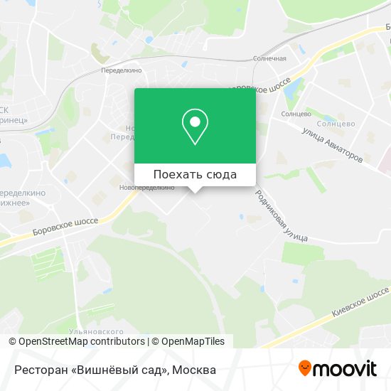 Карта Ресторан «Вишнёвый сад»