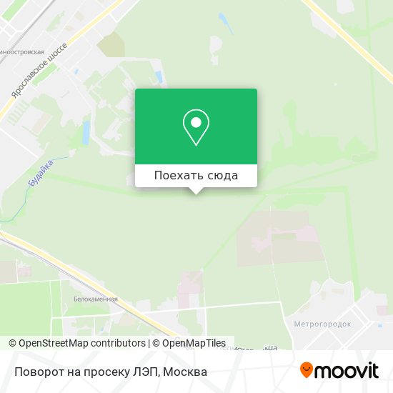Карта Поворот на просеку ЛЭП