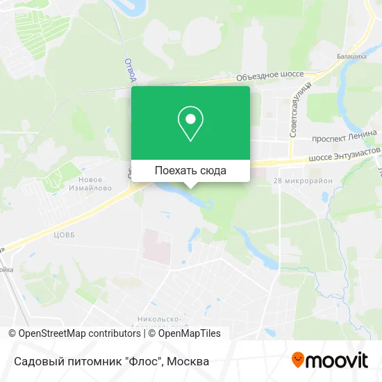 Карта Садовый питомник "Флос"