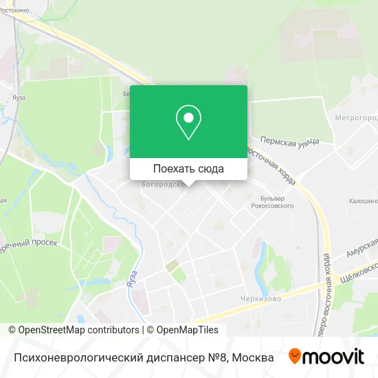 Карта Психоневрологический диспансер №8
