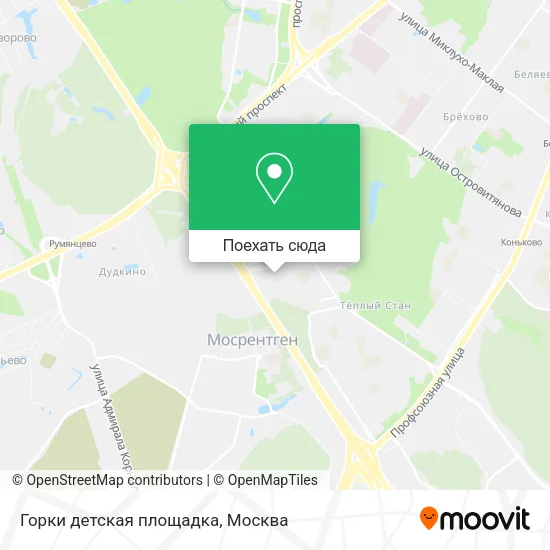 Карта Горки детская площадка