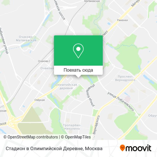 Карта Стадион в Олимпийской Деревне