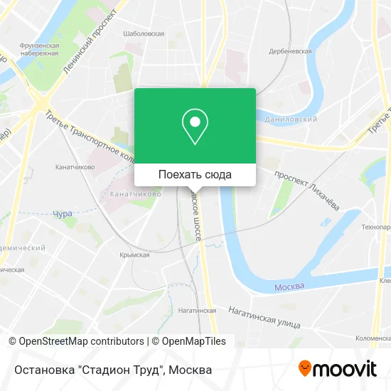 Карта Остановка "Стадион Труд"
