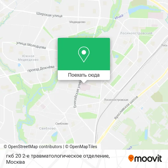 Карта гкб 20 2-е травматологическое отделение