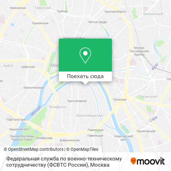 Карта Федеральная служба по военно-техническому сотрудничеству (ФСВТС России)