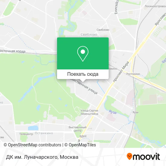 Карта ДК им. Луначарского