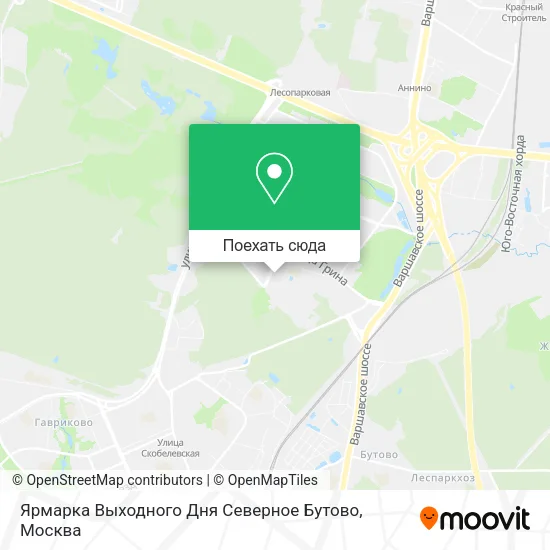 Карта Ярмарка Выходного Дня Северное Бутово