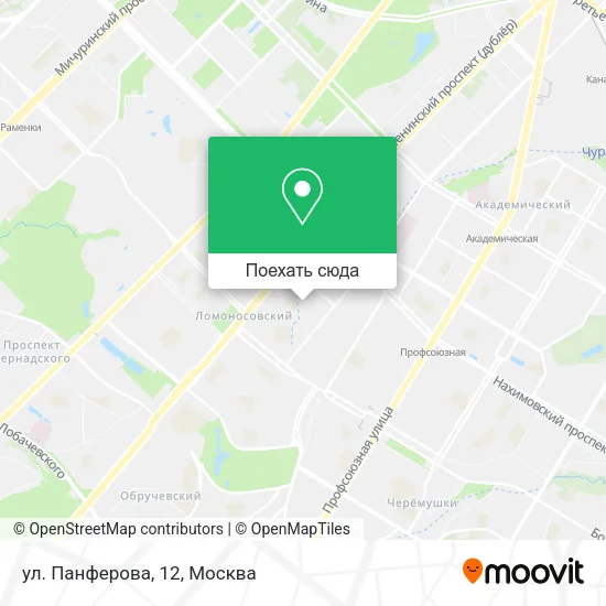 Карта ул. Панферова, 12