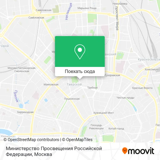 Карта Министерство Просвещения Российской Федерации