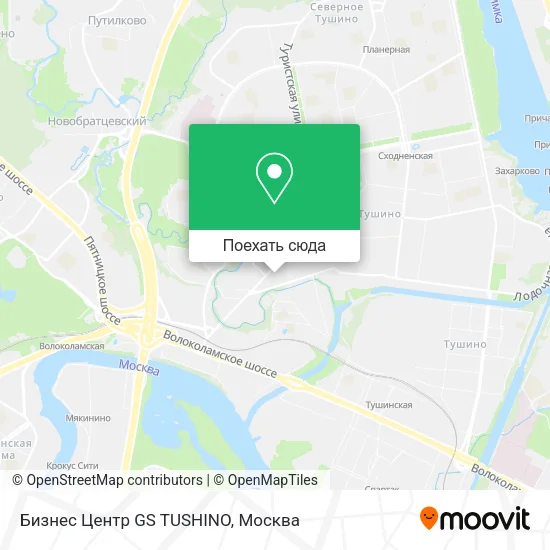 Карта Бизнес Центр GS TUSHINO