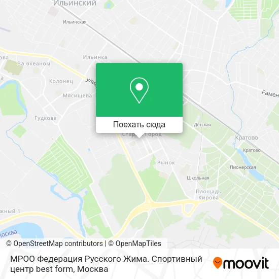 Карта МРОО Федерация Русского Жима. Спортивный центр best form
