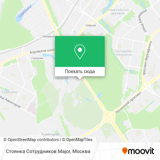 Карта Стоянка Сотрудников Major