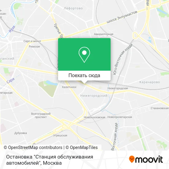 Карта Остановка "Станция обслуживания автомобилей"