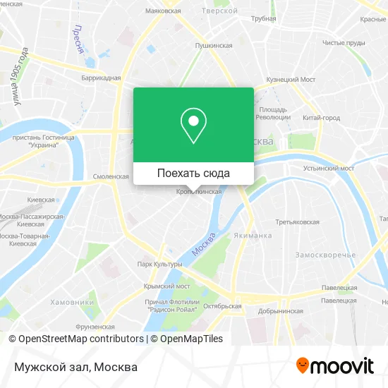 Карта Мужской зал