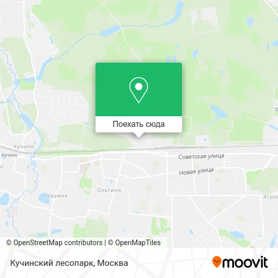 Карта Кучинский лесопарк