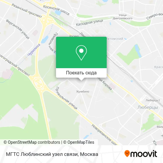 Карта МГТС Люблинский узел связи
