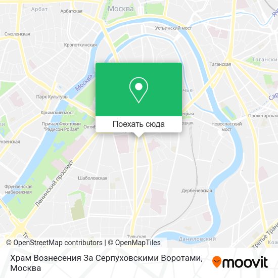 Карта Храм Вознесения За Серпуховскими Воротами