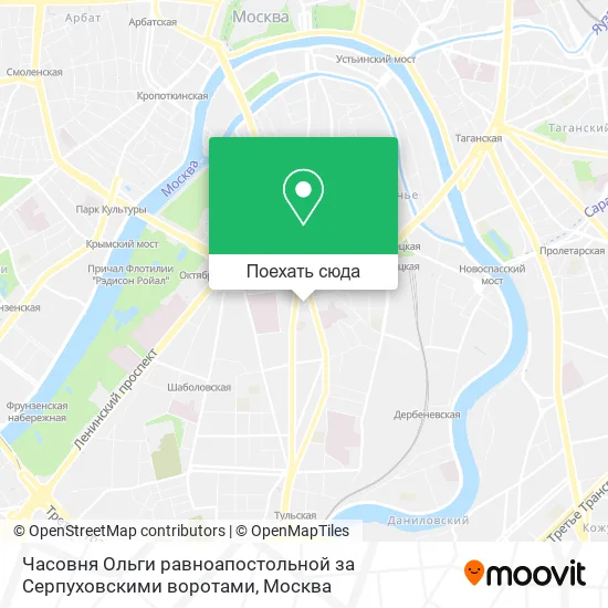 Карта Часовня Ольги равноапостольной за Серпуховскими воротами