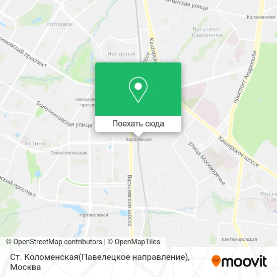 Карта Ст. Коломенская(Павелецкое направление)