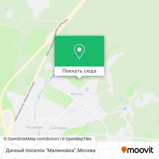 Карта Дачный поселок "Малиновка"