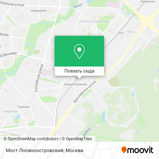Карта Мост Лосиноостровский