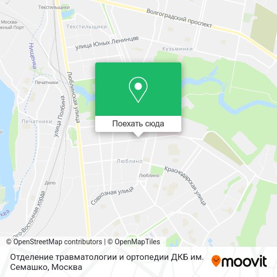 Карта Отделение травматологии и ортопедии ДКБ им. Семашко