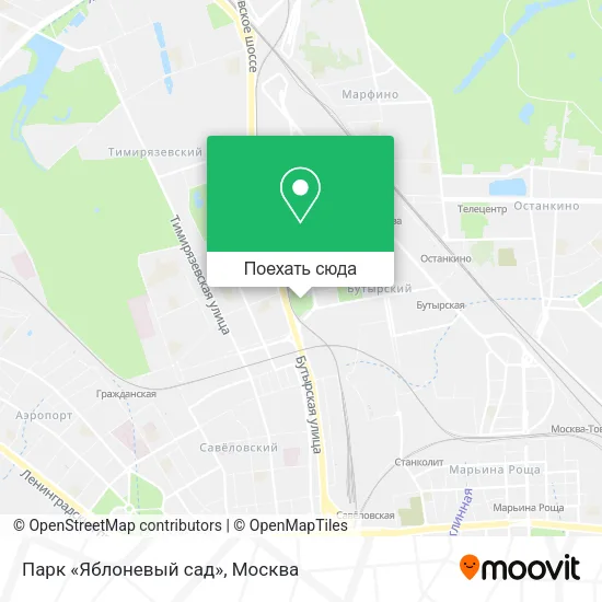 Карта Парк «Яблоневый сад»