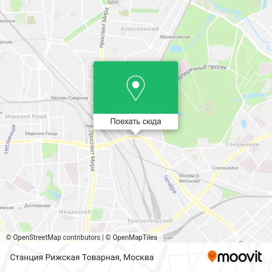 Карта Станция Рижская Товарная