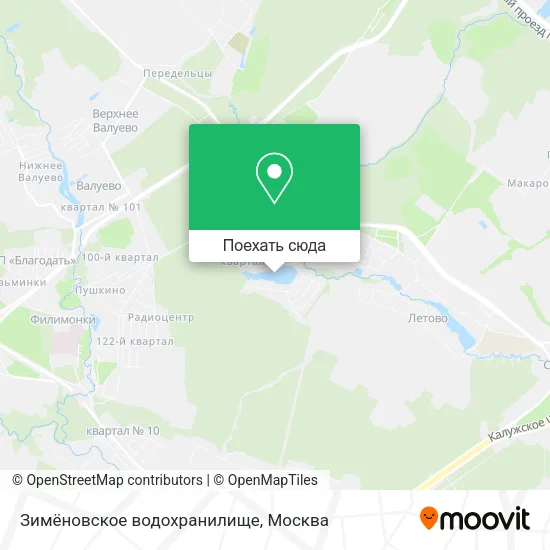 Карта Зимёновское водохранилище